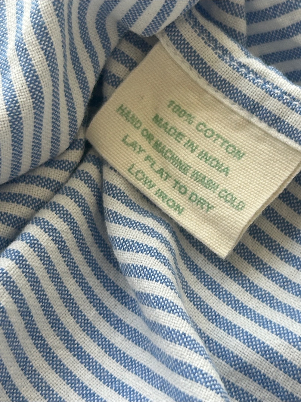 Julia Amory The Carolyn Shirt Striped Ciel Size Large EUC - Picture 6 of 6